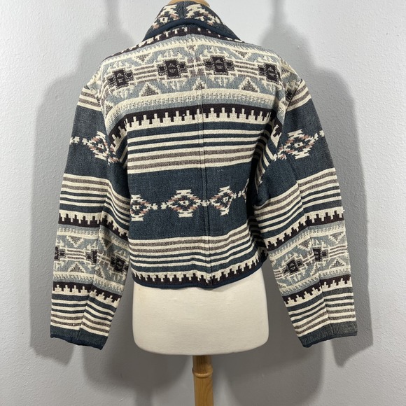 Vtg Flashback Cropped Jacket Women M Southwest Aztec Western Cowgirl Ranch Rodeo - Picture 6 of 12